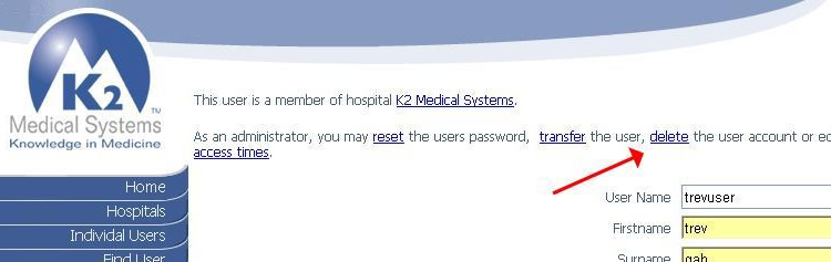 Remove User screenshot